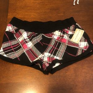Arizona Swim Shorts White/Pink/Black Plaid-S-NWT